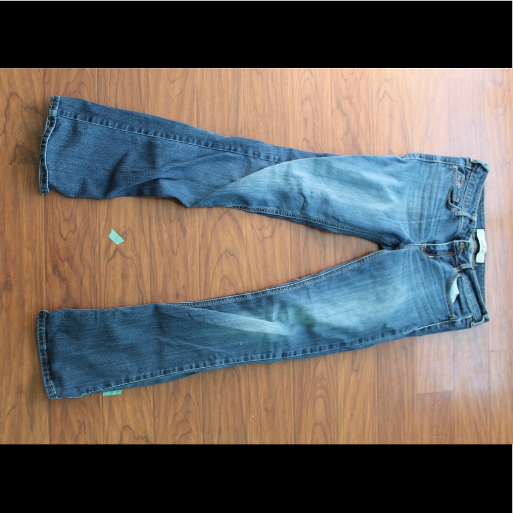 Blue flared bottom jeans